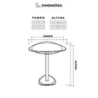 Mesa Lateral Monopé Paleta 50cm Mel