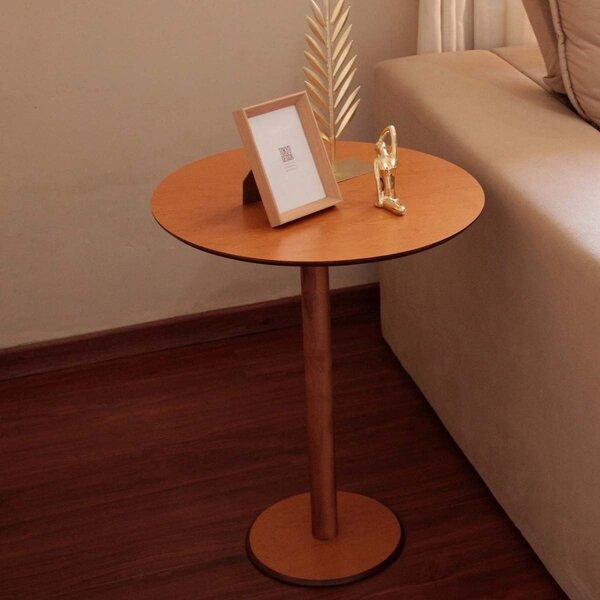 Mesa Lateral Monopé Redonda 50cm Mel Mel