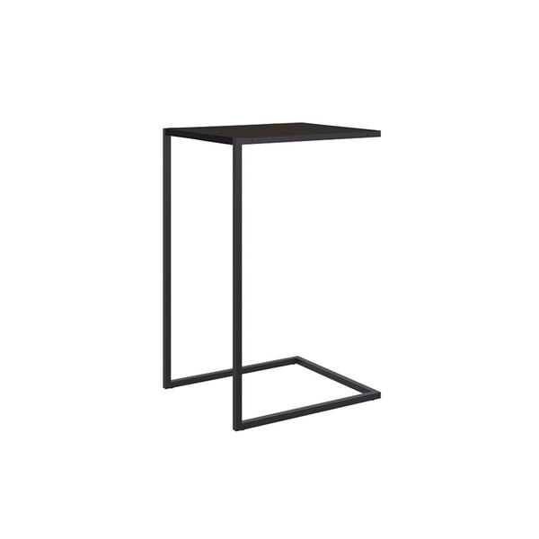 Mesa Lateral Multiuso Estilo Industrial Preto Base Metálica P
