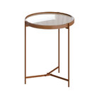 Mesa Lateral Nezuko 66cm Base Cobre Tampo Off White G29 - Gra