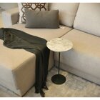 Mesa Lateral Norina - Baixa, Tampo Redondo Imerso E Base Verd