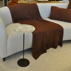 Mesa Lateral Norina - Média, Tampo Redondo Imerso E Base Aço