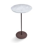 Mesa Lateral Norina - Média, Tampo Redondo Imerso E Base Aço