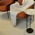 Mesa Lateral Norina - Média, Tampo Redondo Imerso E Base Aço