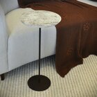 Mesa Lateral Norina - Média, Tampo Redondo Imerso E Base Aço