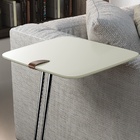 Mesa Lateral Off White Com Base Preto