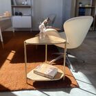 Mesa Lateral Orgânica Complementos Hanover E Dourada 44 Cm