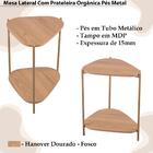 Mesa Lateral Organica Pe Metal Dou 28016 Artesano
