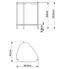 Mesa Lateral Organica Pe Metal Pr 28016 Artesano