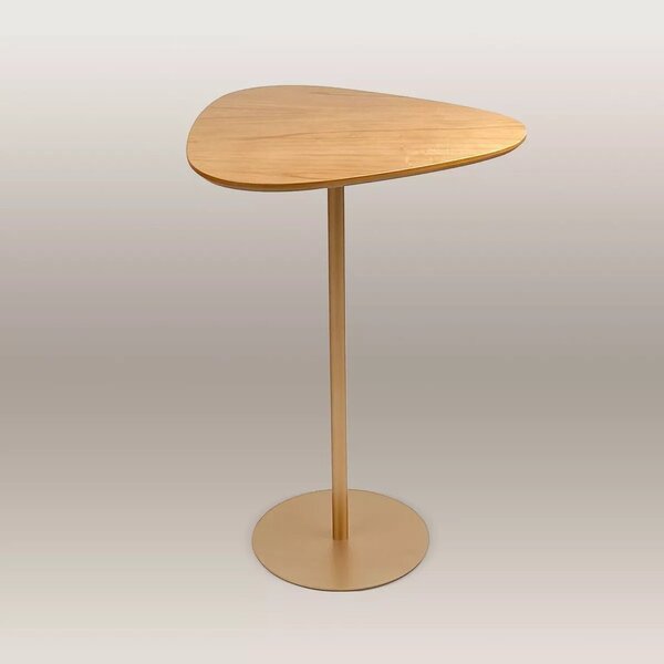 Mesa Lateral Orgânica Up Dourado 44 Cm Altura Cinamomo
