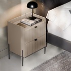 Mesa Lateral Para Quarto Moriah 45cm 2 Gavetas Conect Pes Pre