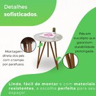 Mesa Lateral Para Sala De Estar Corinto 70 Cm Off White / Mel