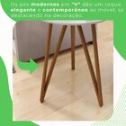 Mesa Lateral Para Sala De Estar Corinto 70 Cm Off White / Mel