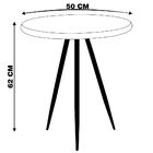 Mesa Lateral Para Sala De Estar Vivassi Redonda 50cm Grafite