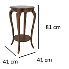 Mesa Lateral Para Sala Pequena De Madeira Pés Luiz Xv Ellen