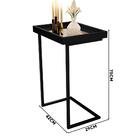 Mesa Lateral Para Sofá Com Espelho Preto 4774 Luxo Jb Bechara