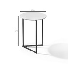 Mesa Lateral Pé De Ferro Estilo Industrial Preto/branco