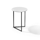 Mesa Lateral Pé De Ferro Estilo Industrial Preto/branco