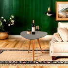 Mesa Lateral Pé Palito Laca Orgânico Libano 60x70 Fendi