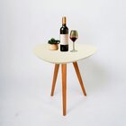 Mesa Lateral Pé Palito Laca Orgânico Libano 60x70 Off White