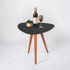 Mesa Lateral Pé Palito Laca Orgânico Libano 60x70 Preto