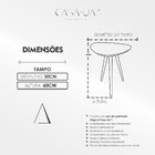 Mesa Lateral Pe Palito Orgânico Libano 50x60 Branco