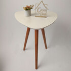 Mesa Lateral Pe Palito Palheta Laca Off White 50 X 60 Casa Uai