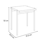 Mesa Lateral Pés Metálicos Estilo Industrial Mezzan H01 Preto