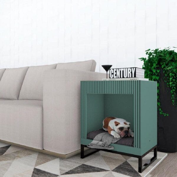 Mesa Lateral Pet 50x60x40cm Mel Gamma Móveis Verde Oliva