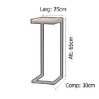 Mesa Lateral Pinus Industrial Madeira Natural
