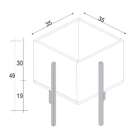 Mesa Lateral Poema Branco