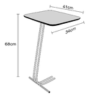 Mesa Lateral Preto Com Base Ouro