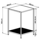 Mesa Lateral Quadrada 40x40cm Est Aço York Artesano