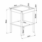 Mesa Lateral Quadrada Com Prateleira 43cm X 58cm Pé Madeira A