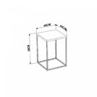 Mesa Lateral Quadrada Cube G Artesano Branco/cobre
