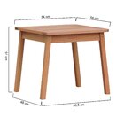 Mesa Lateral Quadrada Garden Natural