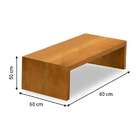 Mesa Lateral Quadrada Gold Imbuia 50x60x60cm