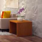 Mesa Lateral Quadrada Gold Imbuia 50x60x60cm