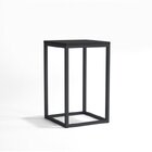Mesa Lateral Quadrada Industrial Alta Bortolini Móveis Preto