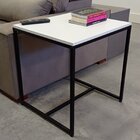 Mesa Lateral Quadrada Line  Preto/branco