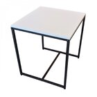 Mesa Lateral Quadrada Line  Preto/branco