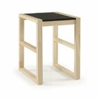 Mesa Lateral Quadrada Madeira Maciça Guará Yescasa Preto/natu