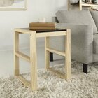 Mesa Lateral Quadrada Madeira Maciça Guará Yescasa Preto/natu