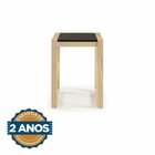 Mesa Lateral Quadrada Madeira Maciça Guará Yescasa Preto/natu