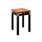 Mesa Lateral Quadrada Malva Marrom Médio E Preta