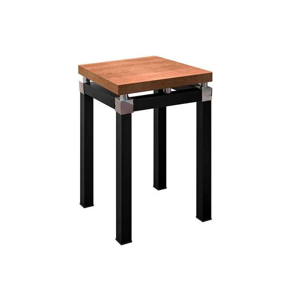 Mesa Lateral Quadrada Malva Marrom Médio E Preta