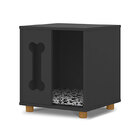 Mesa Lateral Quadrada Pet Golden Preta