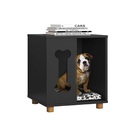 Mesa Lateral Quadrada Pet Golden Preta