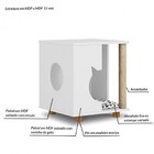 Mesa Lateral Quadrada Pet Persa Branca