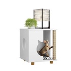 Mesa Lateral Quadrada Pet Persa Branca